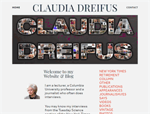 Tablet Screenshot of claudiadreifus.com